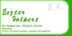 eszter holpert business card